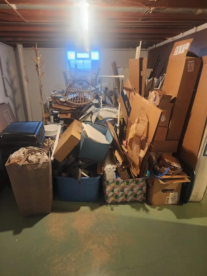 Roll-off dumpster container at job site for Yard Waste Dumpster Rental in Carpentersville